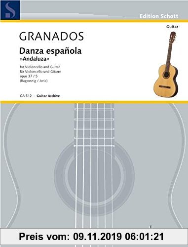 Gebr. - Danza españolaAndaluza: op. 37/5. Violoncello und Gitarre. (Edition Schott)