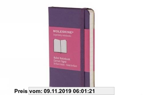 Gebr. - Moleskine farbiges Notizbuch (XS, Hardcover, liniert) violett