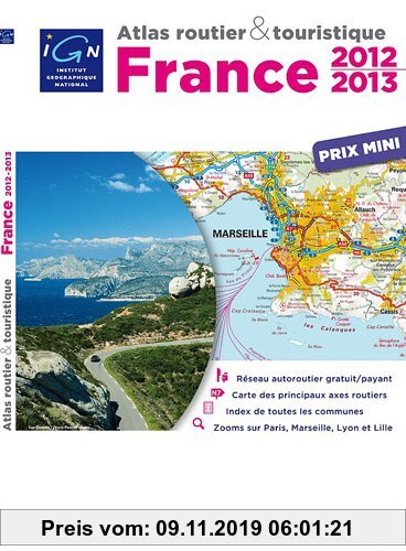 Gebr. - 95051 ATLAS ROUTIER FRANCE 2012 (PRIX MINI) 1/250.000