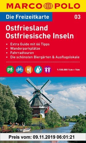 Gebr. - MARCO POLO Freizeitkarte Ostfriesland, Ostfriesische Inseln 1:100.000