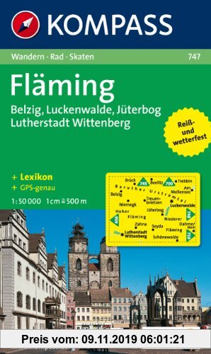 Gebr. - Fläming, Belzig - Luckenwalde, Jüterbog - Lutherstadt Wittenberg: Wandern/Rad. Mit touristischen Hinweisen. 1:50.000. GPS-genau