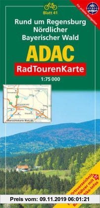 Gebr. - ADAC Radtourenkarte Rund um Regensburg, Nördlicher Bayerischer Wald: 1:75000: Mit Ortsverzeichnis, Freizeitführer mit Bahn & Bike-Infos