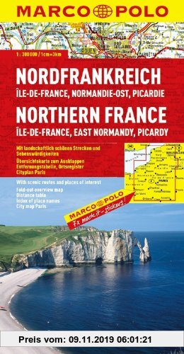 Gebr. - MARCO POLO Karte Nordfrankreich, Ile-de-France, Normandie-Ost, Picardie