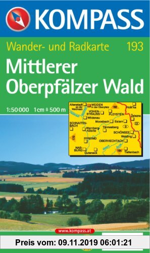 Gebr. - Mittlerer Oberpfälzer Wald 1 : 50 000: Wander- und Radkarte. GPS-genau