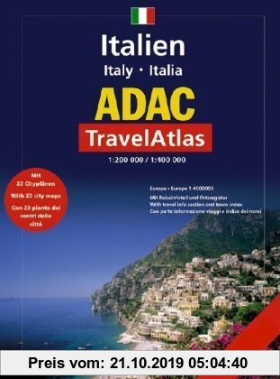Gebr. - ADAC TravelAtlas Italien 1 : 200 000 / 1 : 400 000: Norditalien bis Rom 1 : 200 000. Süditalien ab Rom 1 : 400 000. Europa 1 : 4 000 000. Mit
