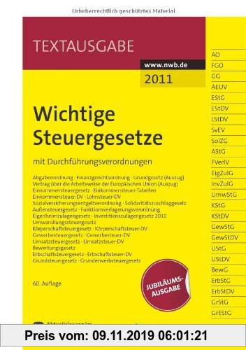 Gebr. - Wichtige Steuergesetze: mit Durchführungsverordnungen