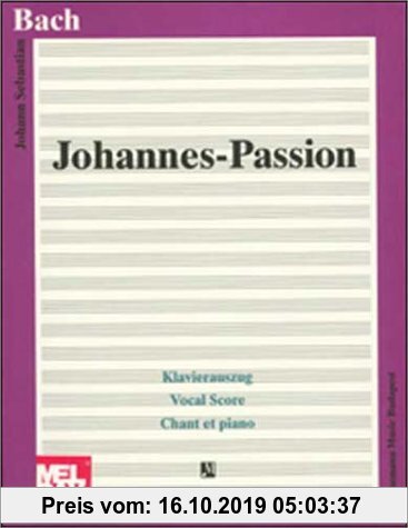 Gebr. - Johannes-Passion, Klavierauszug