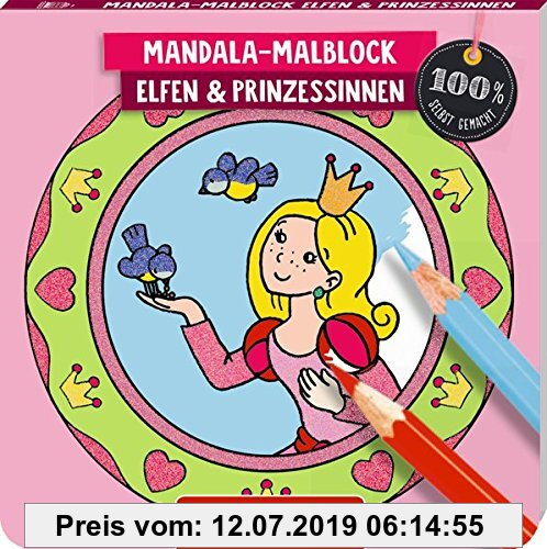 Gebr. - Mandala-Malblock Elfen und Prinzessinnen (100% selbst gemacht)