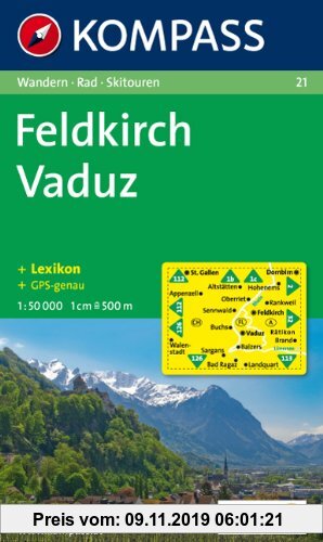 Gebr. - Feldkirch, Vaduz: Wandern / Rad / Skitouren. 1:50.000