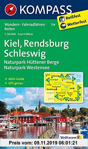 Gebr. - Kiel - Rendsburg - Schleswig: Wanderkarte mit Aktiv Guide, Radrouten und Reitwegen. GPS-genau. 1:50000 (KOMPASS-Wanderkarten, Band 714)