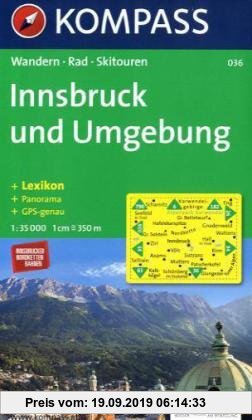 Gebr. - Innsbruck und Umgebung: Wander-, Rad- und Skitourenkarte. Mit Panorama, GPS-genau. 1:35.000