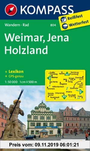 Gebr. - Weimar/ Jena/ Holzland: Wanderkarte mit Kurzführer und Radwegen. GPS-genau. 1:50000