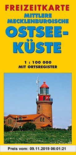 Gebr. - Freizeitkarte Mittlere Mecklenburgische Ostseeküste: Mit Ortsregister. Maßstab 1:100.000.