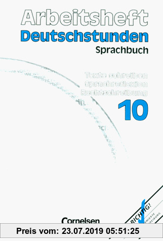 Gebr. - Deutschstunden Sprachbuch - Gymnasium Baden-Württemberg: Deutschstunden, Sprachbuch, Allgemeine Ausgabe, neue Rechtschreibung, 10. Schuljahr