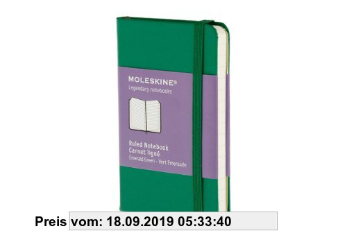 Gebr. - Moleskine farbiges Notizbuch (XS, Hardcover, liniert) grün