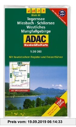 Gebr. - ADAC Wander- & RadKarte 60 Tegernsee 1 : 30 000: Deutsche Alpen / Alpenvorland. Mit touristischem Register und Freizeitführer