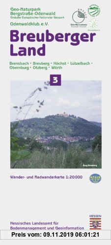 Gebr. - Topographische Freizeitkarten Hessen 1:20000. Naturpark Bergstrasse-Odenwald. Sonderblattschnitte auf der Grundlage der Topographischen Karte