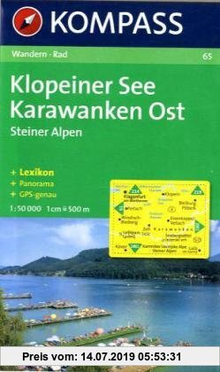 Gebr. - Klopeiner See, Karawanken Ost: Wanderkarte mit Kurzführer, Panorama und Radwegen. GPS-geeignet. 1:50.000