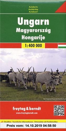 Gebr. - Freytag Berndt Autokarten, Ungarn - Maßstab 1:400.000 (Europa)