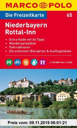 Gebr. - MARCO POLO Freizeitkarte Niederbayern, Rottal-Inn 1:120.000: Extra Guide mit 66 Tipps. Wanderparkplätze. Fahrradtouren. Die schönsten Biergärt