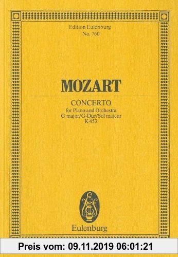 Gebr. - Konzert Nr. 17 G-Dur: KV 453. Klavier und Orchester. Studienpartitur. (Eulenburg Studienpartituren)