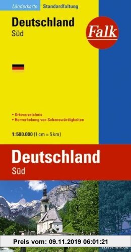 Gebr. - Falk Länderkarte Deutschland Süd 1:500 000