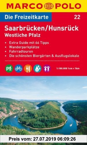 Gebr. - MARCO POLO Freizeitkarte Saarbrücken, Hunsrück, Westliche Pfalz 1:100.000