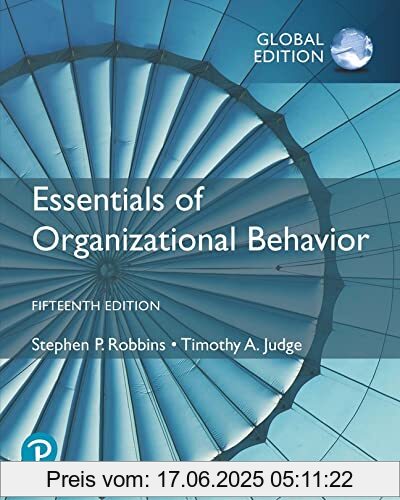 Binding : Taschenbuch, Edition : 15th edition, Label : Pearson, Publisher : Pearson, medium : Taschenbuch, numberOfPages : 440, publicationDate : 2021-06-28, authors : Robbins, Stephen P., Judge, Timothy A., ISBN : 1292406666