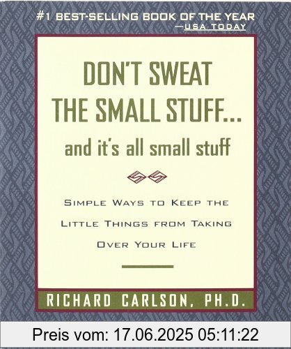 Binding : Taschenbuch, Label : Hyperion, Publisher : Hyperion, NumberOfItems : 2, PackageQuantity : 1, medium : Taschenbuch, numberOfPages : 272, publicationDate : 1997-01-16, releaseDate : 1996-01-02, authors : Richard Carlson, languages : english, ISBN : 0786881852