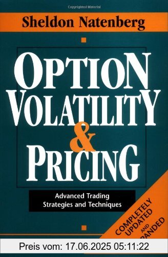 Binding : Gebundene Ausgabe, Edition : 2. A., Label : Mcgraw-Hill Professional, Publisher : Mcgraw-Hill Professional, PackageQuantity : 1, medium : Gebundene Ausgabe, numberOfPages : 470, publicationDate : 1994-08-01, authors : Sheldon Natenberg, languages : english, ISBN : 155738486X
