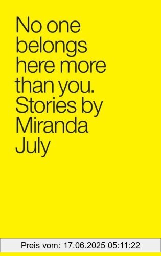 Binding : Taschenbuch, Edition : Reprint, Label : Scribner, Publisher : Scribner, NumberOfItems : 1, medium : Taschenbuch, numberOfPages : 224, publicationDate : 2008-05-06, authors : Miranda July, languages : english, ISBN : 0743299418
