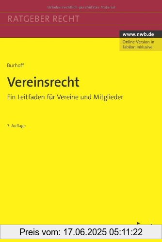Binding : Broschiert, Edition : 7. Auflage., Label : Verlag Neue Wirtschafts-Briefe GmbH & Co., Publisher : Verlag Neue Wirtschafts-Briefe GmbH & Co., medium : Broschiert, numberOfPages : 427, publicationDate : 2008-07-01, authors : Detlef Burhoff, languages : german, ISBN : 3482429871