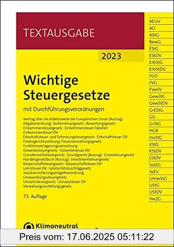 Binding : Taschenbuch, Edition : Inklusive Gesetze-App., Label : NWB Verlag, Publisher : NWB Verlag, medium : Taschenbuch, numberOfPages : 1449, publicationDate : 2023-01-26, ISBN : 3482684537