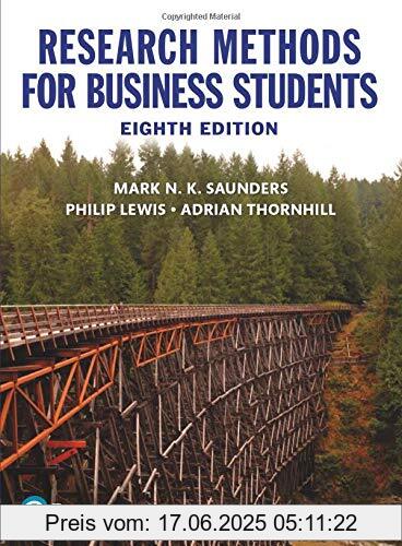 Binding : Taschenbuch, Edition : 8th New edition, Label : Pearson Education Limited, Publisher : Pearson Education Limited, medium : Taschenbuch, numberOfPages : 872, publicationDate : 2019-05-27, authors : Saunders, Mark N. K., Adrian Thornhill, Philip Lewis, ISBN : 1292208783