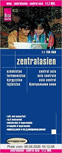 Reise Know-How Landkarte Zentralasien (1:1.700.000) : Usbekistan, Kirgisistan, Turkmenistan und Tadschikistan: world mapping project