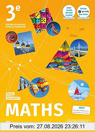 Maths 3e : manuel collaboratif : conforme aux nouveaux repères de progression