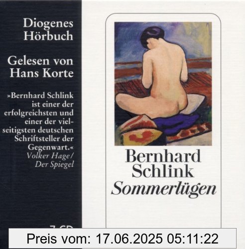 Binding : Audio CD, Edition : Ungekürzte Lesung., Label : Diogenes, Publisher : Diogenes, NumberOfDiscs : 6, NumberOfItems : 6, Format : Audiobook, medium : Audio CD, publicationDate : 2010-07-21, runningTime : 432 minutes, authors : Bernhard Schlink, narrators : Hans Korte, languages : german, ISBN : 3257802978