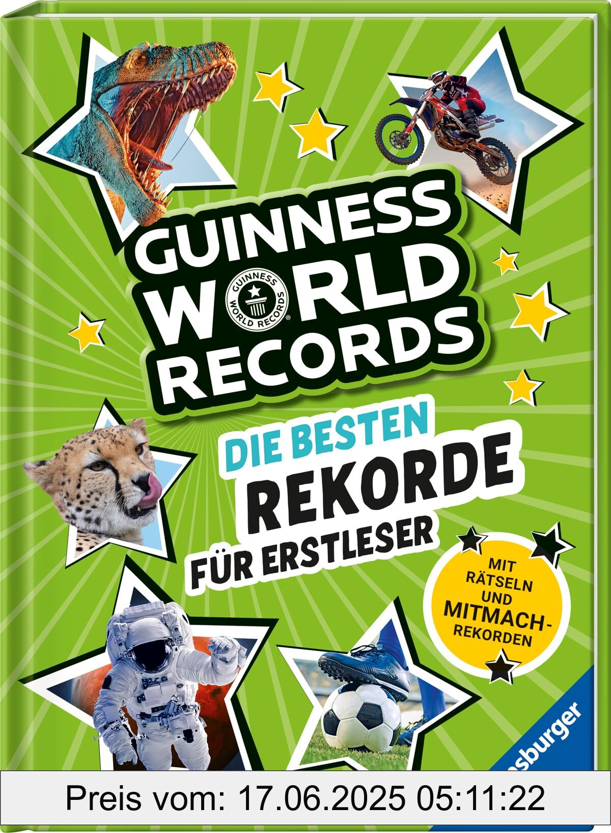 Binding : hardcover, Edition : 1, Label : Guinness World Records - Die besten Rekorde für Erstleser (Rekordebuch zum Lesenlernen), medium : hardcover, numberOfPages : 128, publicationDate : 2025-01-15, languages : german, ISBN : 347346385X