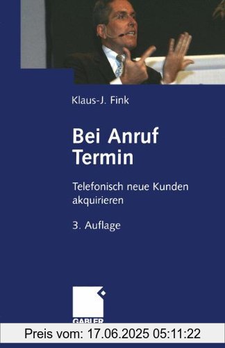 Binding : Taschenbuch, Edition : 3. Aufl. 2005, Label : Gabler Verlag, Publisher : Gabler Verlag, medium : Taschenbuch, numberOfPages : 131, publicationDate : 2012-06-21, authors : Klaus-J. Fink, languages : german, ISBN : 3409314768