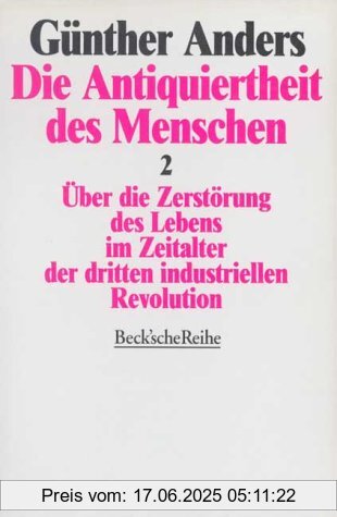 Binding : Broschiert, Label : C.H.Beck, Publisher : C.H.Beck, NumberOfItems : 1, medium : Broschiert, numberOfPages : 465, publicationDate : 2002-04-01, authors : Günther Anders, ISBN : 3406317847