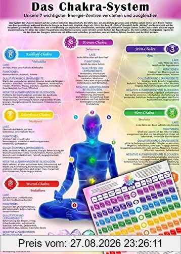 Das Chakra-System (2017): Unsere 7 wichtigsten Energie-Zentren verstehen und ausgleichen (DINA4 - laminiert) (Das Chakra-System / Unsere 7 wichtigsten Energie-Zentren verstehen und ausgleichen)