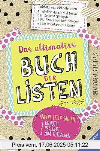 Binding : Taschenbuch, Edition : 1, Label : Ravensburger Buchverlag, Publisher : Ravensburger Buchverlag, medium : Taschenbuch, numberOfPages : 160, publicationDate : 2017-04-23, publishers : Kreativagentur LAUTHALS, languages : german, ISBN : 3473531405