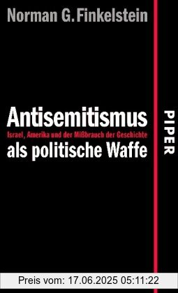 Binding : Gebundene Ausgabe, Label : Piper, Publisher : Piper, medium : Gebundene Ausgabe, numberOfPages : 388, publicationDate : 2006-03-01, authors : Finkelstein, Norman G., translators : Maren Hackmann, languages : german, ISBN : 3492048617