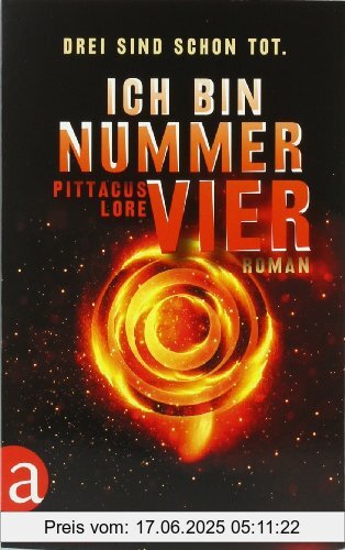 Binding : Broschiert, Edition : 1, Label : Aufbau Verlag, Publisher : Aufbau Verlag, medium : Broschiert, numberOfPages : 352, publicationDate : 2011-02-28, authors : Pittacus Lore, translators : Irmela Brender, languages : german, ISBN : 3351041284
