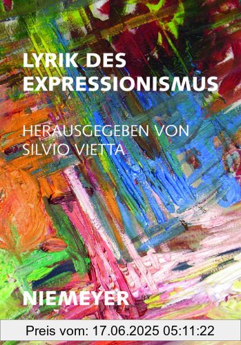 Binding : Taschenbuch, Label : Niemeyer, Tübingen, Publisher : Niemeyer, Tübingen, medium : Taschenbuch, numberOfPages : 274, publicationDate : 1999-01-01, authors : Silvio Vietta, languages : german, ISBN : 3484190361