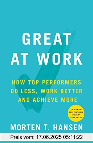 Binding : Taschenbuch, Label : Simon + Schuster UK, Publisher : Simon + Schuster UK, medium : Taschenbuch, numberOfPages : 384, publicationDate : 2018-01-09, authors : Hansen, Morten T., ISBN : 1471149072