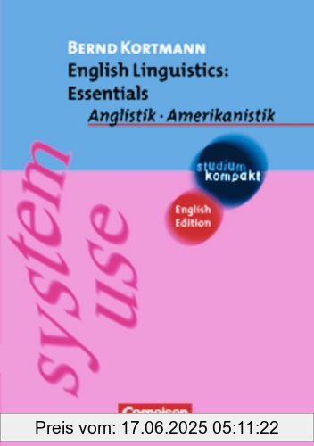 Binding : Taschenbuch, Edition : Aktualisierte Ausgabe, Label : Cornelsen Verlag, Publisher : Cornelsen Verlag, medium : Taschenbuch, numberOfPages : 312, publicationDate : 2005-09-01, authors : Kortmann, Prof. Dr. Bernd, languages : english, ISBN : 3464311627