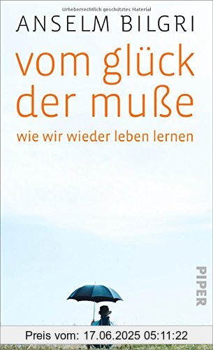 Binding : Gebundene Ausgabe, Label : Piper, Publisher : Piper, medium : Gebundene Ausgabe, numberOfPages : 288, publicationDate : 2014-10-13, authors : Anselm Bilgri, languages : german, ISBN : 3492056741