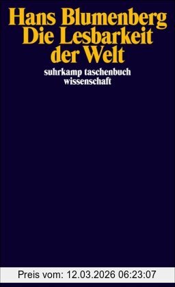 Hans Blumenberg Die Lesbarkeit Der Welt (suhrkamp Taschenbuch Wissenschaft)