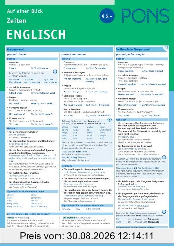 PONS Zeiten auf einen Blick Englisch